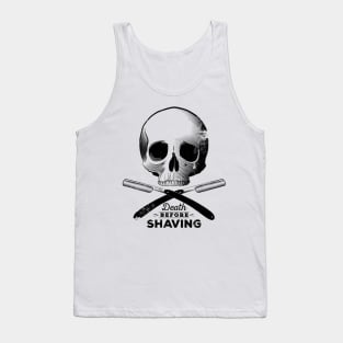 Death before shaving – grunge black version Tank Top